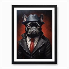 Gangster Dog French Bulldog 4 Art Print