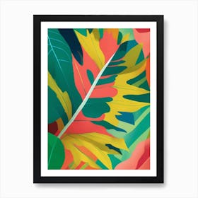 Colorful Tropical Leaves 1 Art Print