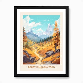 Great Himalaya Trail Nepal Hike Poster Art Print