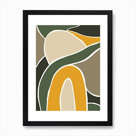 Wild Collection Rainbow And Hills Abstract Art Print