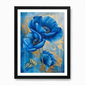 Blue Poppies 20 Art Print