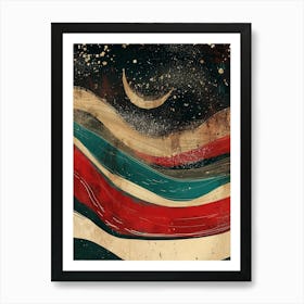 Night At The Beach 1 Art Print