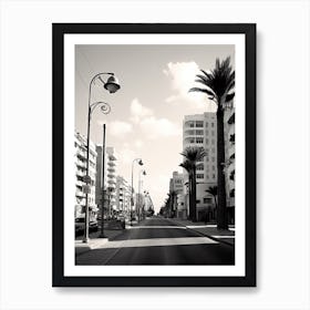 Tel Aviv, Israel, Photography In Black And White 3 Art Print