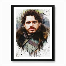 Robb Stark Game Of Thrones Painting Art Print