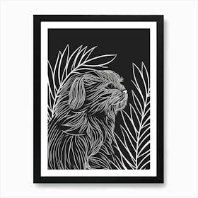 Scottish Fold Cat Minimalist Illustration 4 Art Print