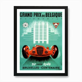 1948 Grand Prix of Belgium Race Art Print