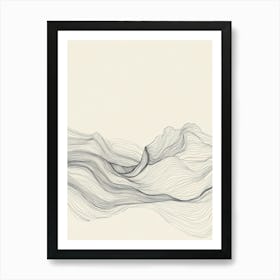 Abstract Wave Drawing 1 Art Print