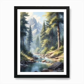 Mountain Stream 2 Art Print