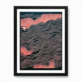 Neon Tributaries - Futuristic Waterways Art Poster