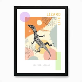 Leopard Lizard Abstract Modern Illustration Poster Art Print