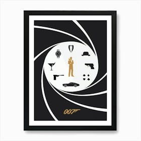 James Bond 007 Film Movies Art Print