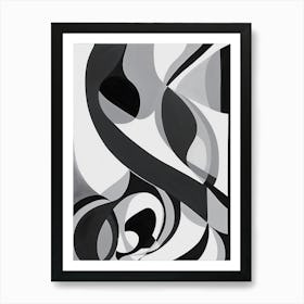 Abstract Black And White Painting Art Print