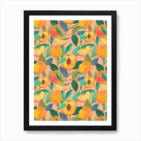 Peachy Nectarines Art Print