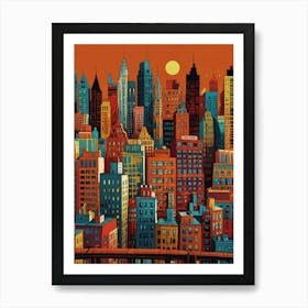 New York City Skyline 5 Art Print