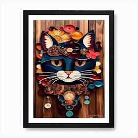 Free Spirited Cat Art Print