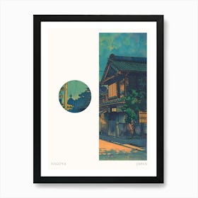 Nagoya Japan 2 Cut Out Travel Poster Art Print