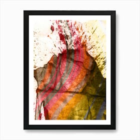 Abstraction Painted Stone Art Print