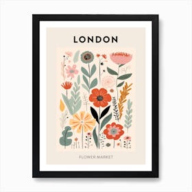 Flower Market Poster London United Kingdom 2 Art Print