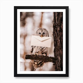 The Magic Letter Owl Art Print