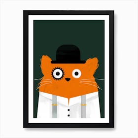 Cat Clockwork Art Print