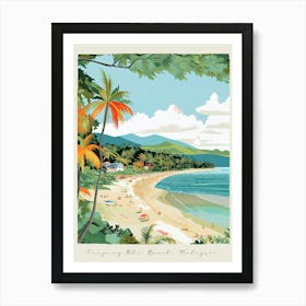 Poster Of Tanjung Rhu Beach, Langkawi Island, Malaysia, Matisse And Rousseau Style 4 Art Print