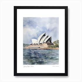 Sydney Opera House 1 Watercolour Travel Poster Art Print