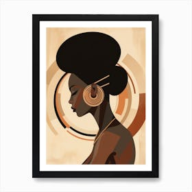African Woman With Earrings 3 Art Print