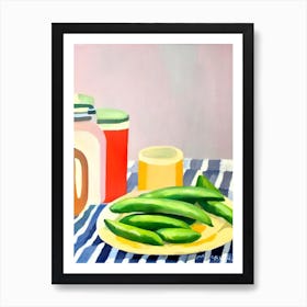 Sugar Snap Peas 2 Tablescape vegetable Art Print