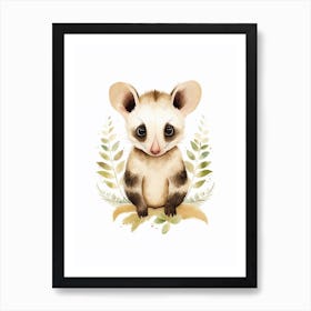 Watercolour Jungle Animal Tamandua 1 Art Print