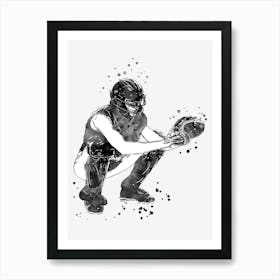 Handball Player Girl Hits The Ball 2 Art Print