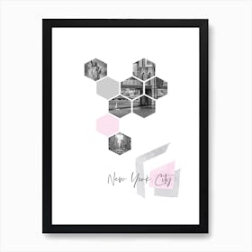 Urban Design New York City No 3 Pink Art Print