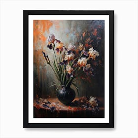 Baroque Floral Still Life Iris 4 Art Print