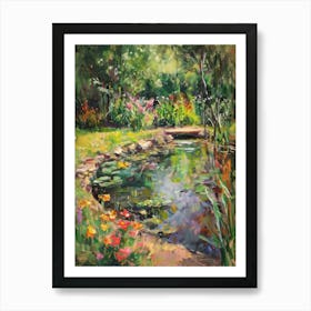  Floral Garden Enchanted Pond 6 Art Print