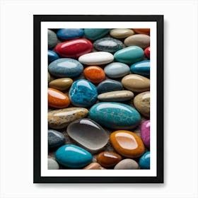 Colorful Pebbles Art Print