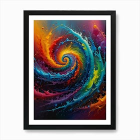 Colorful Swirl Painting Art Print