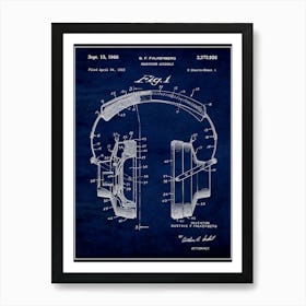 Headphones 1966 Art Print