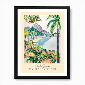 My Happy Place Rio De Janeiro 4 Travel Poster Art Print