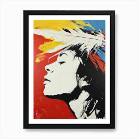 'Flying Feathers' Pop Art Art Print