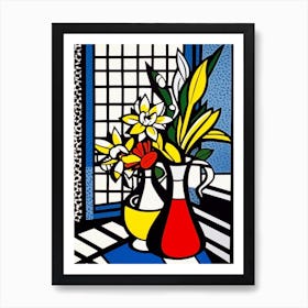 Heather Flower Still Life  2 Pop Art Style Art Print