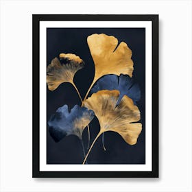 Ginkgo Leaves Canvas Print 2 Art Print