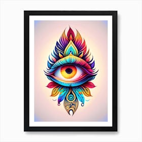 Spiritual Awakening, Symbol, Third Eye Tattoo 7 Art Print