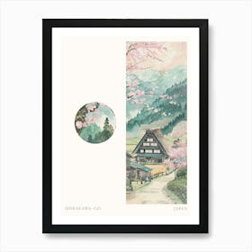 Shirakawa Go Japan 2 Cut Out Travel Poster Art Print