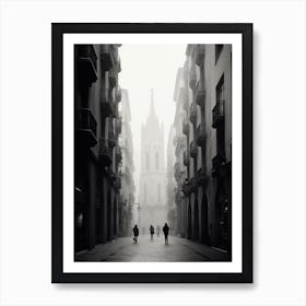 Barcelona, Black And White Analogue Photograph 4 Art Print