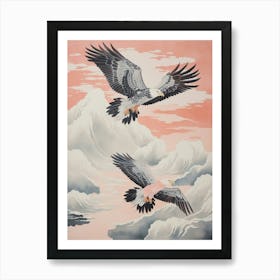 Vintage Japanese Inspired Bird Print Eagle 1 Art Print