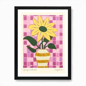 Spring Collection Sunflower Flower Vase 1 Art Print