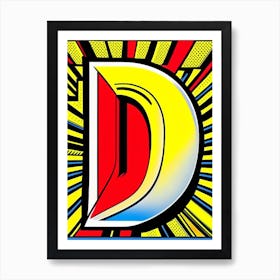 D, Letter, Alphabet Comic 4 Art Print