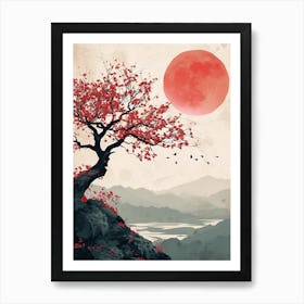 Asian Tree, Minimalism Art Print