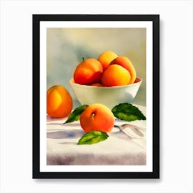 Apricot Italian Watercolour fruit Art Print