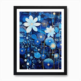 Blue Flowers 33 Art Print