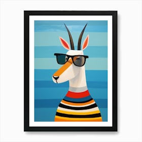 Little Antelope 1 Wearing Sunglasses Art Print